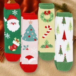 Holiday Fuzzy Crew Socks